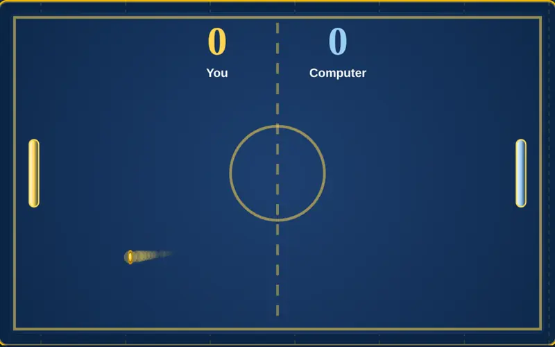 Pong gameplay: two paddles and the ball on the court